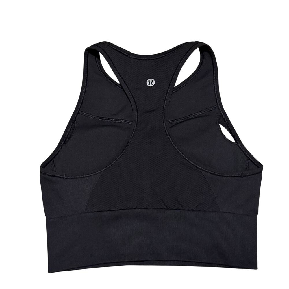 EUC Lululemon Wunder Train High-Neck crop longline bra w pads sz 6 activewear
